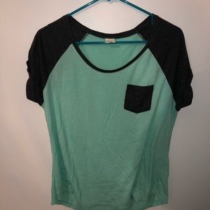 Teal and gray t-shirt, Size: Large